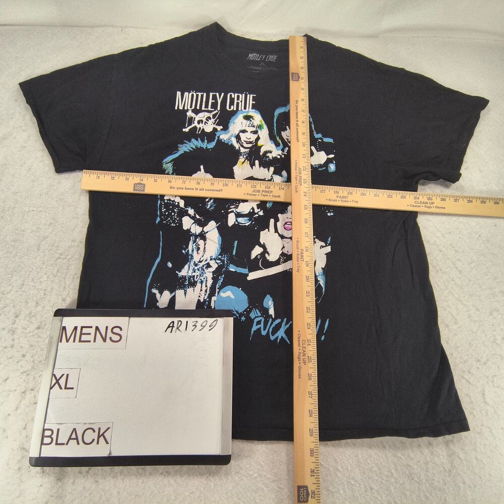 Motley Crue Band Short Sleeve Crew Neck T Shirt Mens Size Extra Large XL Black - Picture 5 of 9